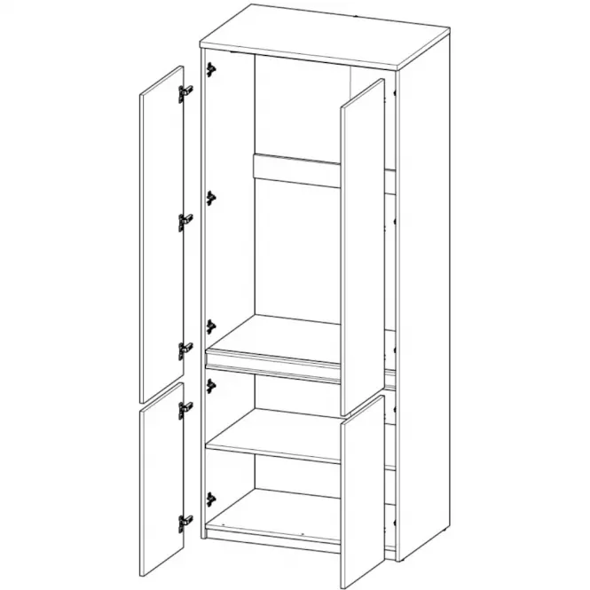Skriňa Arca 2D AR1 Biely,3