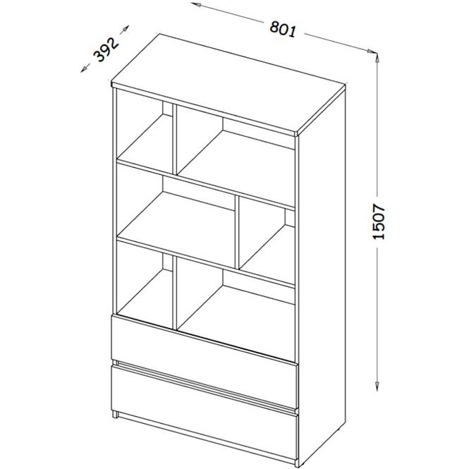 Regál Arca 2S AR4 Biely