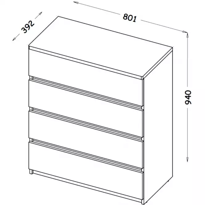 Komoda Arca 4S AR5 Biely,2