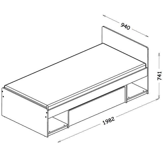 Posteľ  Arca AR9 Biely,3