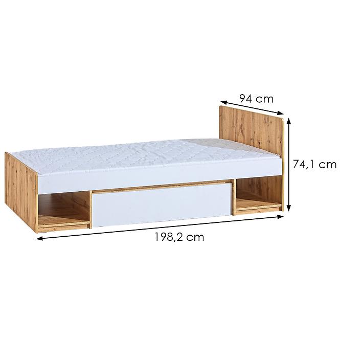 Posteľ  Arca AR9 Dub Wotan/Biely