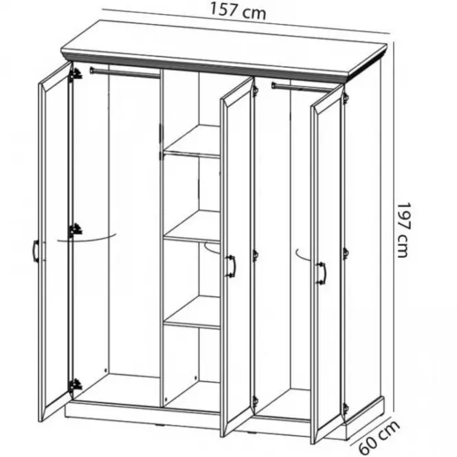 Skriňa S3D Lustro Royal