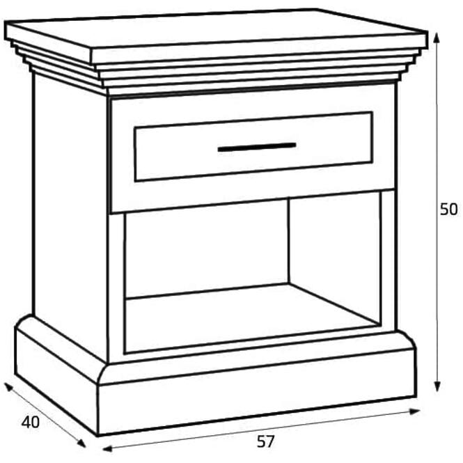 Nočný stolík Royal,2