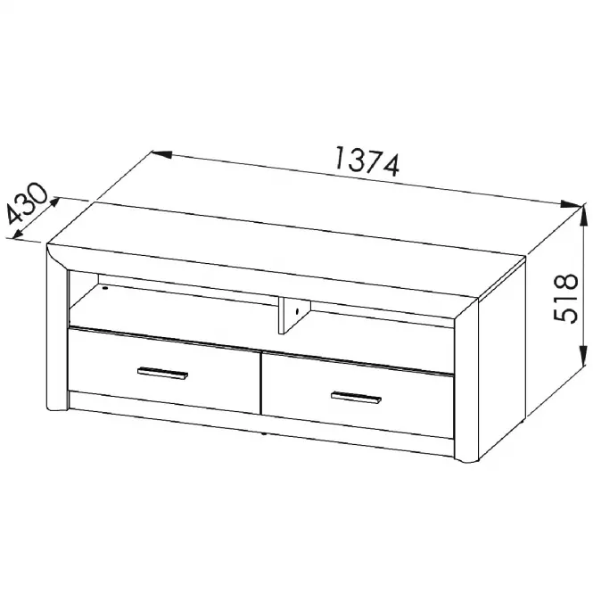 TV stolík 138 Castel 13 Sonoma/hľuzovka