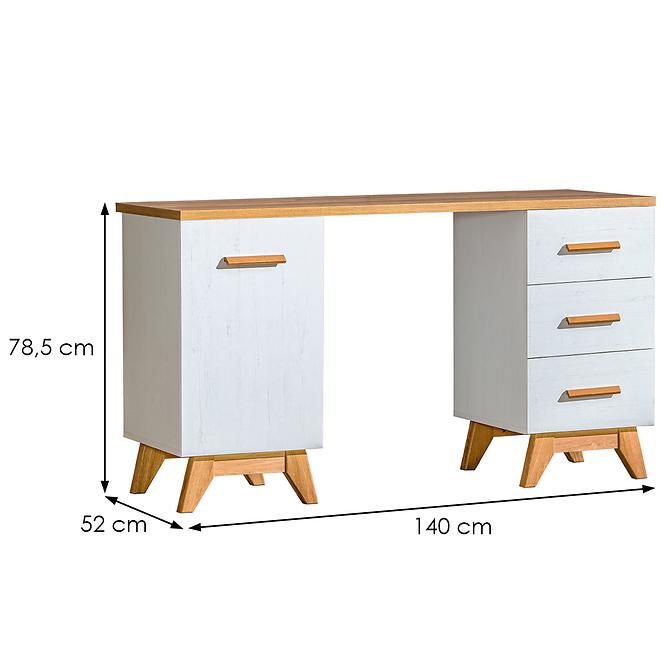 Písací stôl D Sven SV12 Nash/borovica Andersen,2