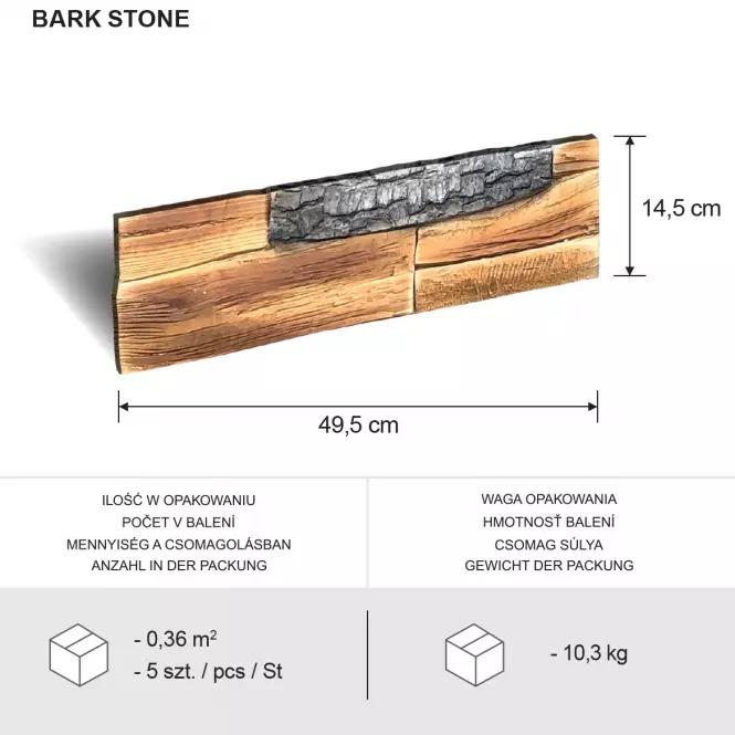 Betónový Obkladový Kameň Bark Stone