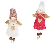 Závesná dekorácia anjel 12 cm 2 ks Mix 39949