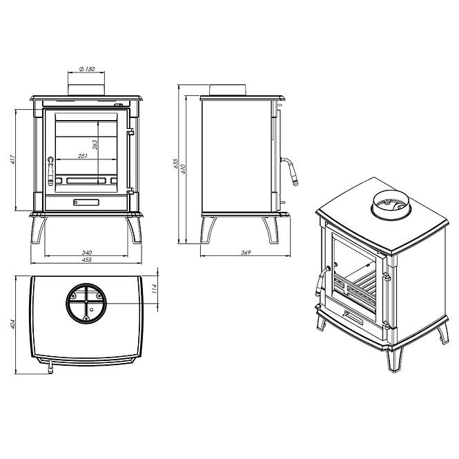 Krbové kachle Erino 7 kW