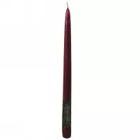 Kónická sviečka  Metalik metalická lesklá bordová 24 cm