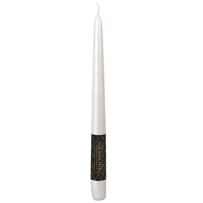 Svíčka Metalik kónická metalická lesklá 24 cm