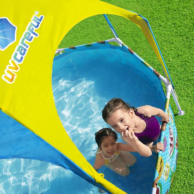 Detský bazén rámový so strešnou uv ochranou 56432