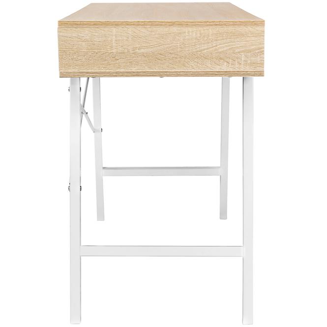 Písací stôl Nordic sonoma/ biely