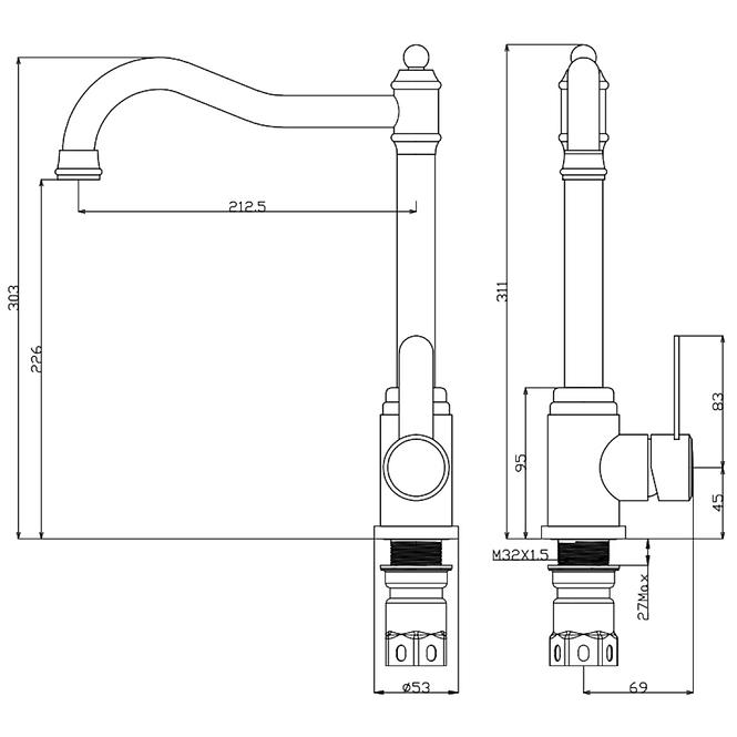 Elba Batéria drezová Inox,2