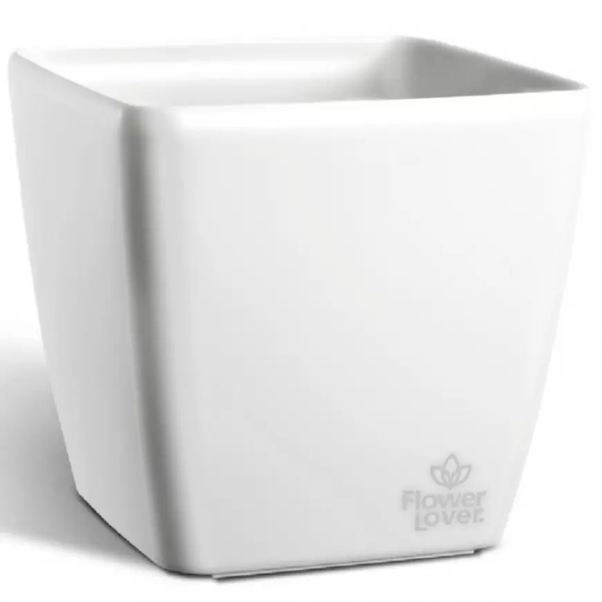 Obal na kvetináč  Quadrato Easy 24 cm biela