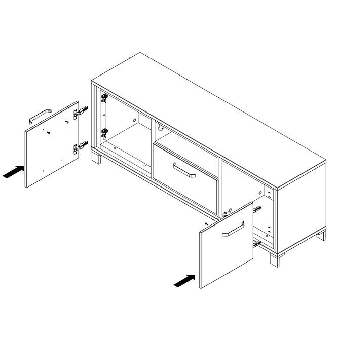 TV stolík Trondheim 2D1S TDHT132 Dub Aristan