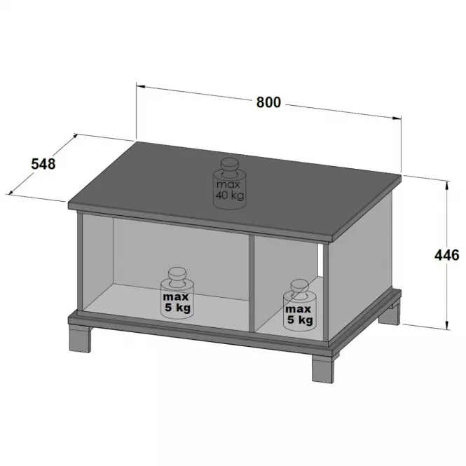 Konferenčný stolík Trondheim TDHT511 Dub Artisan