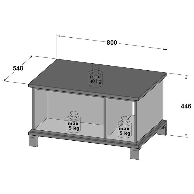 Konferenčný stolík Trondheim TDHT511 Dub Artisan