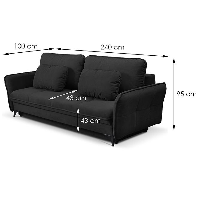Pohovka Largo  Black - Mono 248,6