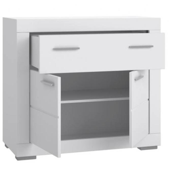 Komoda Snow 2D1S SNWK22 biely mat