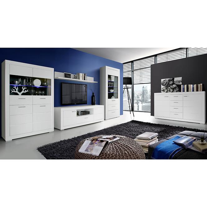 Komoda Snow 3S SNWK23 biely mat