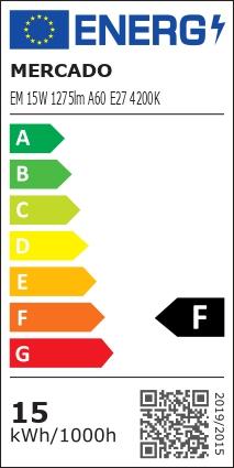 Žiarovka LED EM 15W A60 E27 4200K