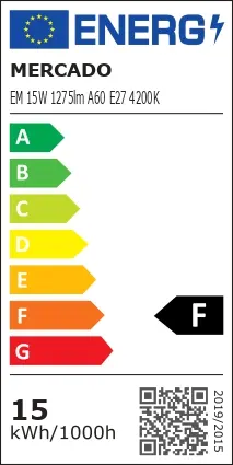 Žiarovka LED EM 15W A60 E27 4200K,4