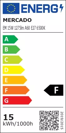 Žiarovka LED EM 15W A60 E27 6500K,4