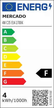 Žiarovka LED EM 4W C35 E14 2700K,4