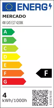 Žiarovka LED EM 4W G45 E27 4200K,4