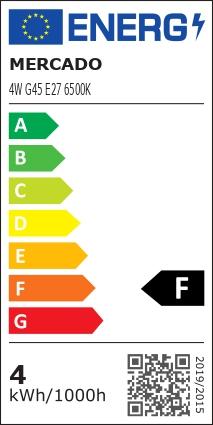 Žiarovka LED EM 4W G45 E27 6500K