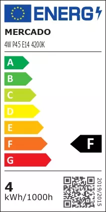 Žiarovka LED EM 4W P45 E14 4200K,3