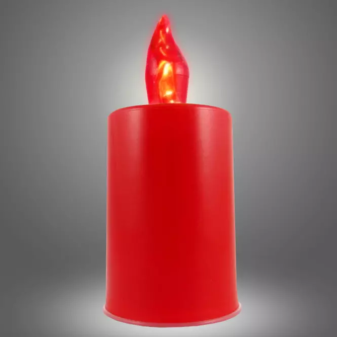 LED sviečka  červená - červený plameň