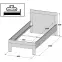 Posteľ Snow 96X200 SNWL09 biely mat,4