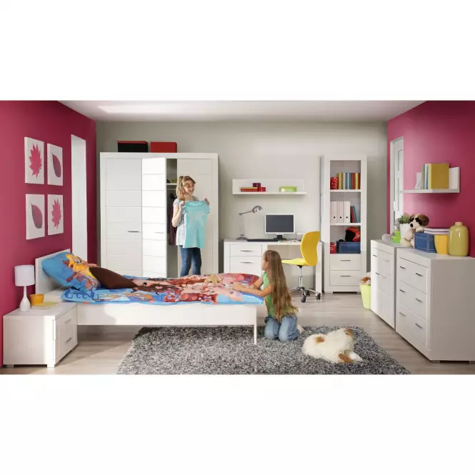 Posteľ Snow 126X200 SNWL222 biely mat,3