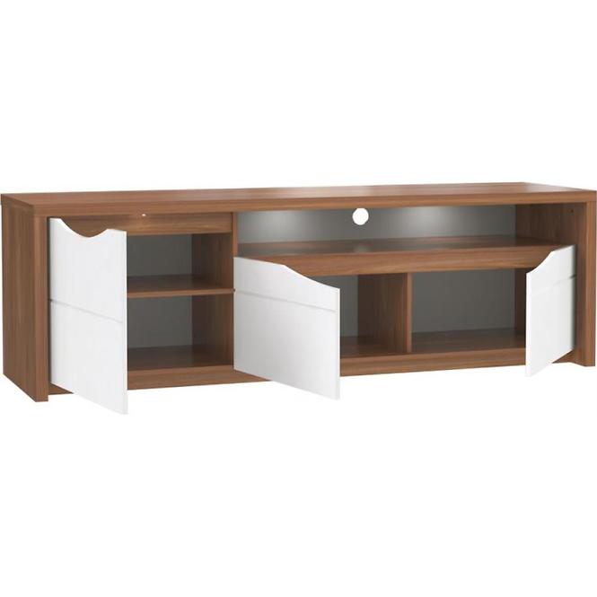 TV stolík SAINT TROPEZ 187 dub sangallo/biela lesk