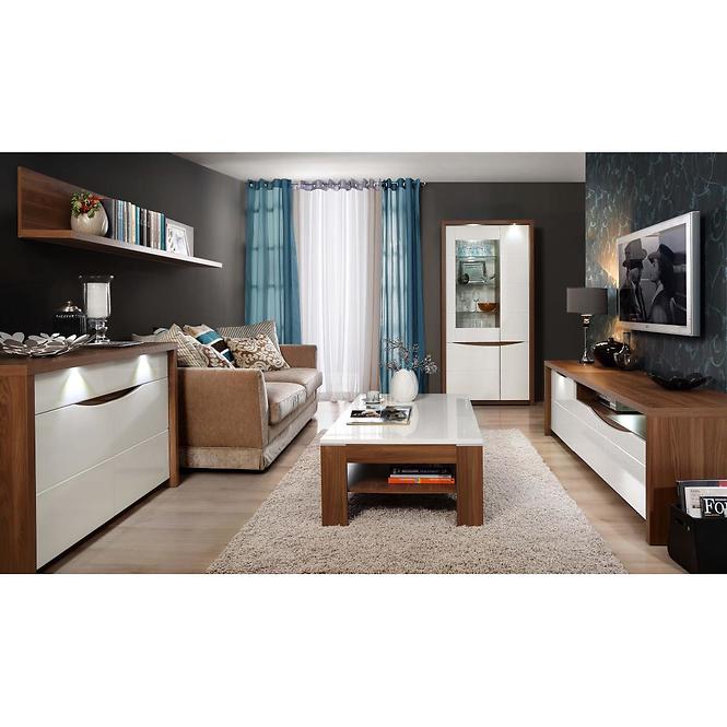 TV stolík SAINT TROPEZ 187 dub sangallo/biela lesk