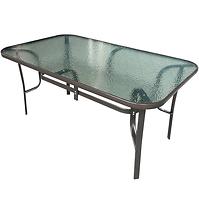 Záhradný sklenený stôl 70x90x150 hnedá