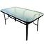 Záhradný sklenený stôl s otvorom 150x90x70cm čierna,5