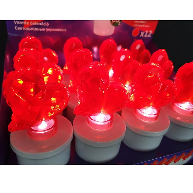 LED dekorácia srdce  2/15/WLC/HRT/DIS bat
