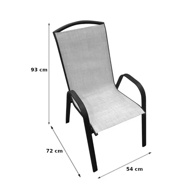 Záhradná stolička Berg 4 béžová