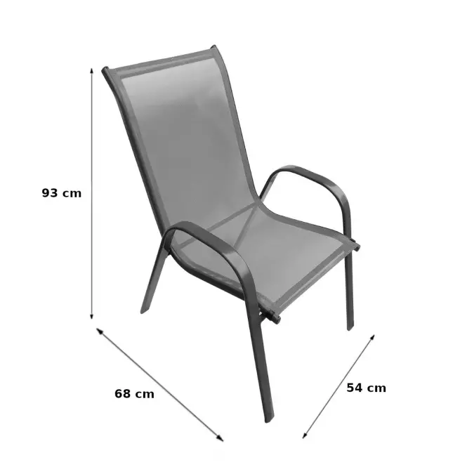 Záhradná stolička Berg 5 taupe