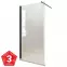 Sprchová Stena WALK-IN Fiord 120x195 čierny profil,3