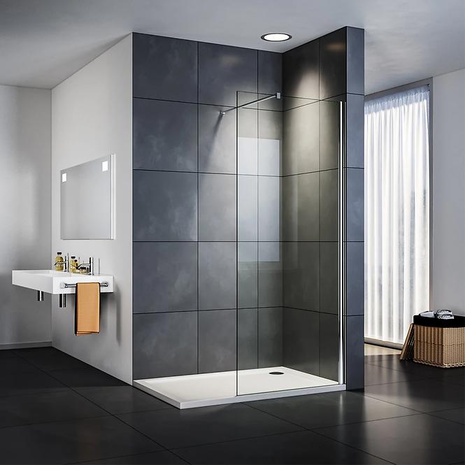 Sprchová Stena WALK-IN Soft 100x195 chrómový profil,5