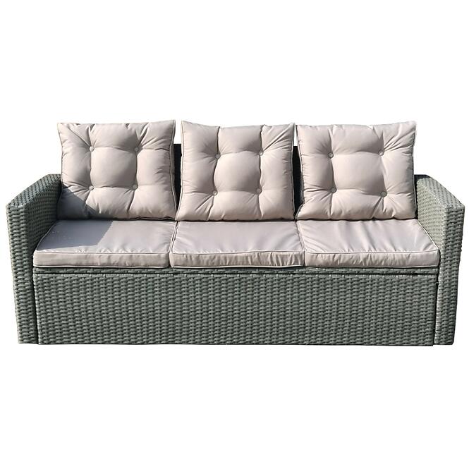 Komplet technoratanový Julia svetlosivá