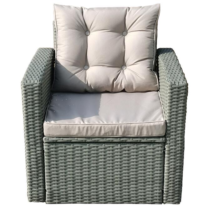 Komplet technoratanový Julia svetlosivá