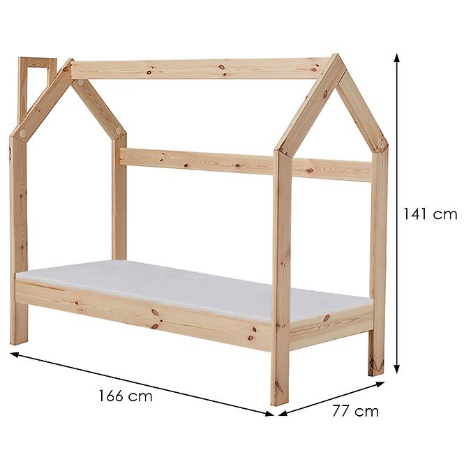 Posteľ DOMEK 160X70 borovica