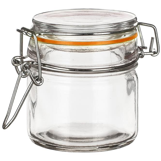 Sklenená nádoba s uzáverom LINA 150 ml oranžová