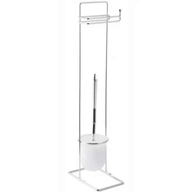 Stojan na WC kefu a  toaletný papier Square 07559 Basic Bisk