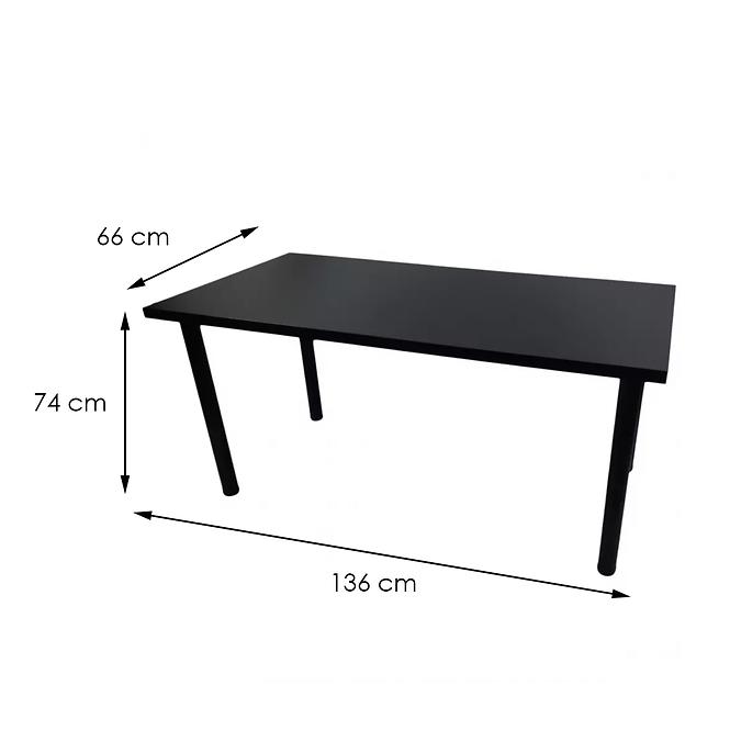 Písací Stôl Pre Hráča 136x66x18 Model 0 čierna Low