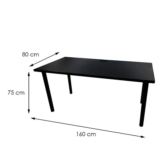 Písací Stôl Pre Hráča 160x80x36 Model 2 čierna Top